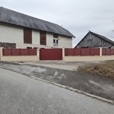 PORTAIL / PORTILLON / CLOTURE AVEC BOITE AUX LETTRES INTEGREE